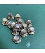 Mens Classical Shirt Tuxedo Buttons 10 Studs Set ivory On Silver Preowne... - $14.84