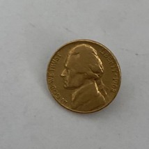 JEFFERSON NICKEL GOLD COIN LABEL PIN OR BROOCH ~ 1962 COIN - $8.00
