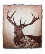 Caribou Christmas Stag Tapestry Throw 50&quot; x 60&quot; - $49.26