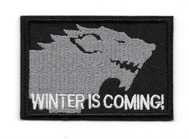 Game of Thrones Stark Direwolf Winter Is Coming Embroidered Patch, NEW UNUSED - £3.59 GBP