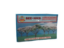 AHM SEE-NIKS Tree Kit For 6 Mimosa Trees HO &amp; O Model Kit  #3710-D - £7.64 GBP