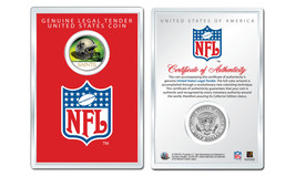 New Orl EAN S Saints Nfl Helmet Jfk Half Dollar Coin w/ Nfl Display Case Licensed - £7.40 GBP