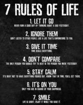 7 Rules Of Life Motivational Poster - Printed On Premium Cardstock Paper - Sized - £28.43 GBP