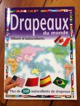 Flags of the World Drapeaux du Monde French Sticker Book Scholastic 2009 - £10.20 GBP