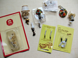 Dollhouse Miniature Lighting Lot  6 Lamps stained glass hanging table lights - £39.96 GBP