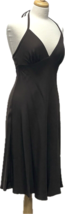 Womens J.Crew Size 10 Lined Halter Dress 100% Silk Brown Below Knee Length - £23.70 GBP