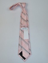Men's Calvin Klein Tie Classic Woven Silky Feel #Calvin-1 Pink image 2