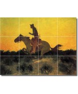 Frederic Remington Western Painting Ceramic Tile Mural BTZ07316 - $164.12 CAD+