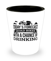 Today&#39;s Forecast quad bikes With A Chance Of Drinking Funny Shit Glass Gift  - £10.31 GBP