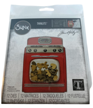 Sizzix Thinlits Die Set Tim Holtz Retro Oven Gingerbread Man Christmas D... - £17.30 GBP