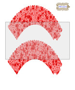 CupCake Wrapper5-Digital Clipart-Holiday-Gift Tag-Digital Paper-Party - $37.17 MXN