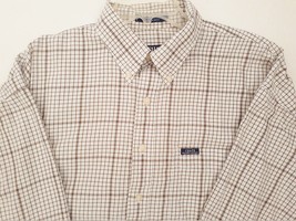 CHAPS Ralph Lauren Men&#39;s Shirt L/S Tab Logo Checks 100% Cotton Egypt Men SIZE XL - £18.11 GBP