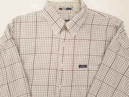 CHAPS Ralph Lauren Men&#39;s Shirt L/S Tab Logo Checks 100% Cotton Egypt Men SIZE XL - £18.09 GBP