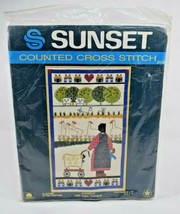 Sunset Counted Cross Stitch Kit "Playtime in the Pasture" #2419 (New) - £17.97 GBP