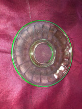 5.75 Inch Green Federal Saucer Depression Glass Mint - £6.38 GBP