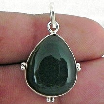 Pendentif Argent Massif Collier Vert Naturel Onyx PS-1576 - £39.00 GBP