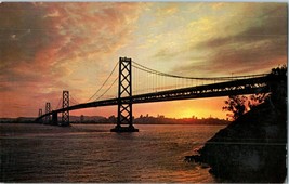 Oakland Bay Bridge at Sunset California Postcard - £4.59 GBP