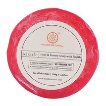 Khadi Natural 100% Ayurvedic Rose &amp; Honey Soap SLS / Paraben Free Skin Body Care - £8.86 GBP