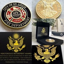 St. Louis Fire Dept. Challenge Coin With Retirement Award - £22.79 GBP