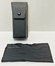 Vtg 1972 Mark Ecko Cut and Sew Glasses Black Leather Hard Case 6.75 x 2.75 - $29.43
