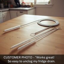 60&quot; Flexible Drain Brush Tool with Large 60mm Brush Head, Nylon Bristles... - $10.61 CAD