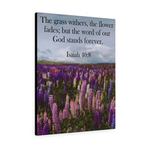  Word of God Stands Forever Isaiah 40:8 Bible Verse Canvas Chris - £68.32 GBP+