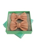 Faux Leather Bow Shoe Clips, Bubble Gum Pink, Vintage Fashion Accessory,... - $13.33 CAD