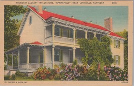 ZAYIX Postcard President Zachary Taylor Home Springfield Louisville 0830... - £6.37 GBP