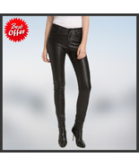 Women&#39;s Leather Pants Genuine Lambskin Leather Party Skinny Legging Trou... - $161.21 CAD
