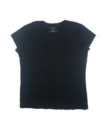 Women&#39;s Medium, Solid Black, Old Navy Perfect Fit Short-Sleeved Cotton T... - £11.34 GBP