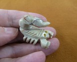 (Y-SCO-5) little tan SCORPION stone carving SOAPSTONE Peru love baby sco... - $8.59