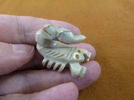 (Y-SCO-5) little tan SCORPION stone carving SOAPSTONE Peru love baby sco... - $8.59