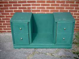 Vintage Green Vanity Dresser/Makeup Stand without Mirror Refinish/Repair - £78.66 GBP