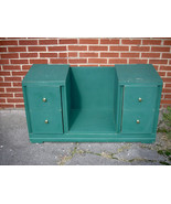 Vintage Green Vanity Dresser/Makeup Stand without Mirror Refinish/Repair - £78.56 GBP