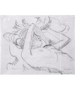 &quot; Die Schlafende &quot; Par Erich Heckel Crayon Croquis Sur Vélin 24 &quot; x 21 &quot;... - $948,375.33 MXN