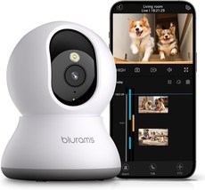 Pet Camera 2K 360 Indoor Security Camera Dog Camera with Phone App PTZ Cameras f - £44.54 GBP