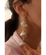 NWT Anthropologie Triple Seashell Drop Earrings NEW $48 - $25.74