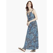 Lucky Brand Women&#39;s Indigo Floral Maxi Dress Blue 7W42823 Medium Med - £51.95 GBP