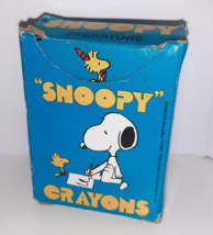 Vintage Peanuts Snoopy Crayons Box of 24 FULL School Supplies - $11.88