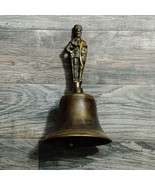7½&quot; Antique Brass Bell Medieval Armored Knight &amp; Lion Shield - $64.49