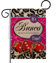 It&#39;s Bunco Time! Burlap - Impressions Decorative Garden Flag G165098-DB - £18.21 GBP