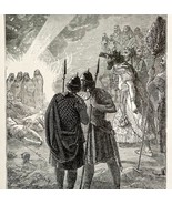 1888 Thou Shall Not Worship False Idols Victorian Religious Print Bible ... - $39.99