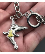 Disney Tinker Bell Chain Silver Tone Bracelet 7&quot; - £7.32 GBP