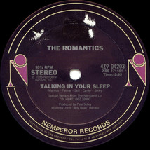 ROMANTICS TALKING IN YOUR SLEEP 12&#39;&#39; VINYL  1980 CLASSIC DETROIT ROCK N ... - £11.77 GBP