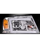 Fit For 2004-2008 Ford F-150/Mark LT Chrome/Amber LED DRL Projector Head... - $130.84 CAD