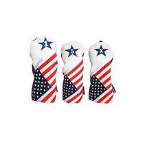 USA 1 5 X Headcover Patriot Golf Vintage Retro U.S.A Leather Style Patriotic Dri - £51.75 GBP