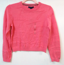 Tommy Hilfiger Youth Girl L (12-14) Sweater NWT Pink Long Sleeve Signatu... - £22.43 GBP