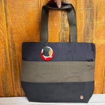 Token Waxed Nylon Junction Striped Tote Bag - Camel/Black - $145.00