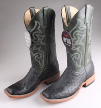 Horse Power Mens Top Hand Full Quill Ostrich 13 Emerald Explosion Top Black - $352.38+