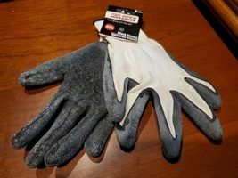NEW 3-Pair GRIP GLOVES Latex Palm Textured Grip &amp; Fabric Back One-Size-Fits-Most - £12.61 GBP